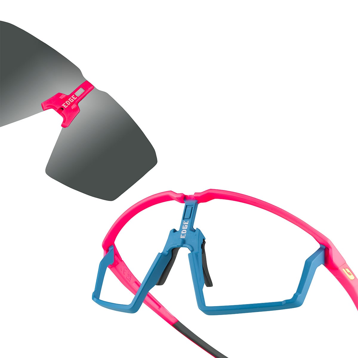 Fluo Pink Edge/Blue Spectron 3+ óculos de fumaça