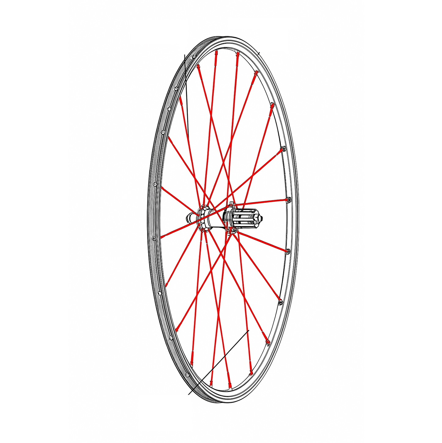 KIT DE 12 RAIOS TRASEIROS MAVIC CROSSRONE/CROSSRIDE FTSX 262MM