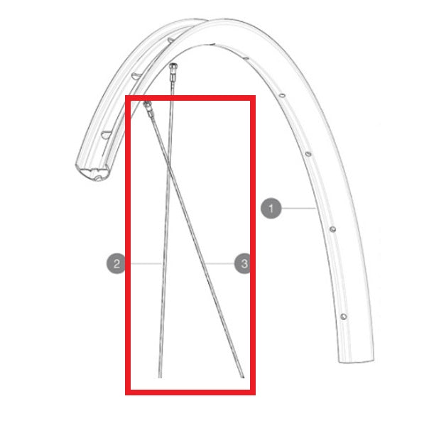 KIT DE 12 RAIOS TRASEIROS MAVIC CROSSONE/CROSSRIDE FTSX/AKSIUM DISC 9 & DISC ALLROAD 12 294MM