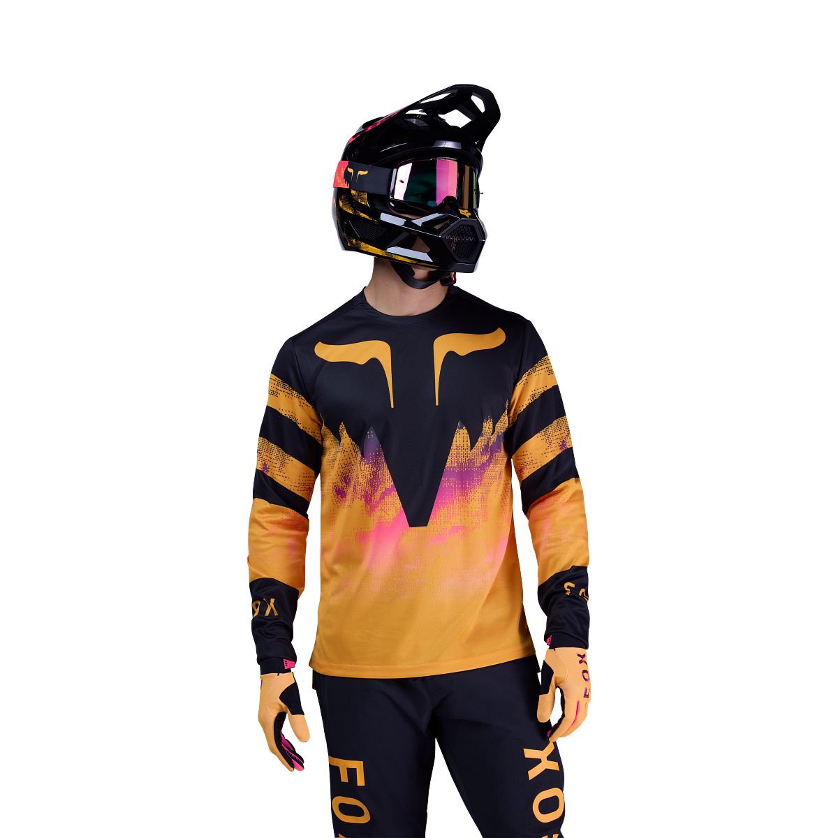 Camisola de manga comprida FOX RANGER KAIROS Preto/Laranja