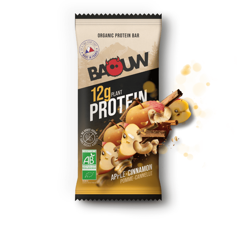 BAOUW ORGANIC EXTRA Barra de Proteína de Maçã/Canela (50g)