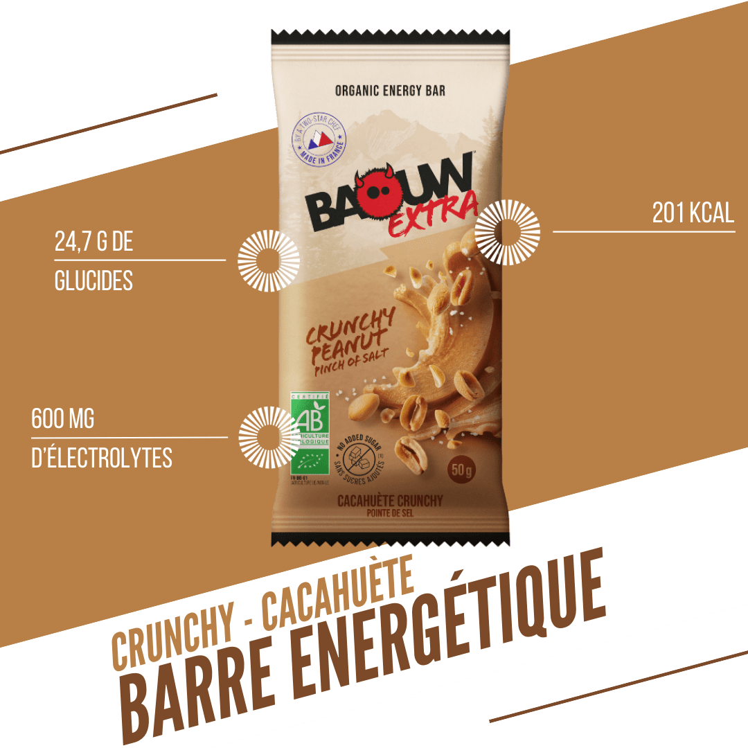 BAOUW ORGANIC EXTRA Crocante Barra energética de amendoim (50g)