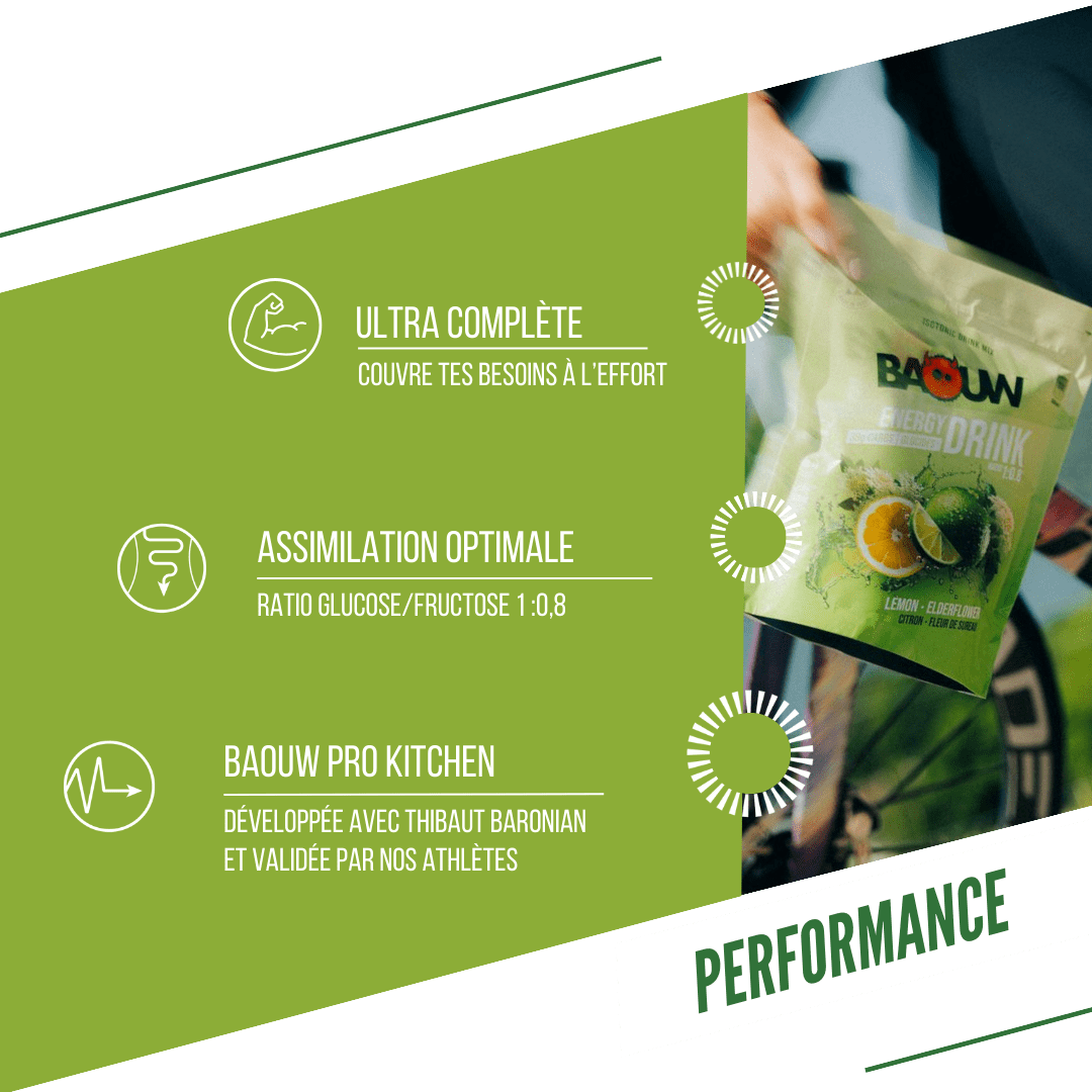 BAOUW ISOTONIC Bebida energética (585 g) Limão e sabugueiro