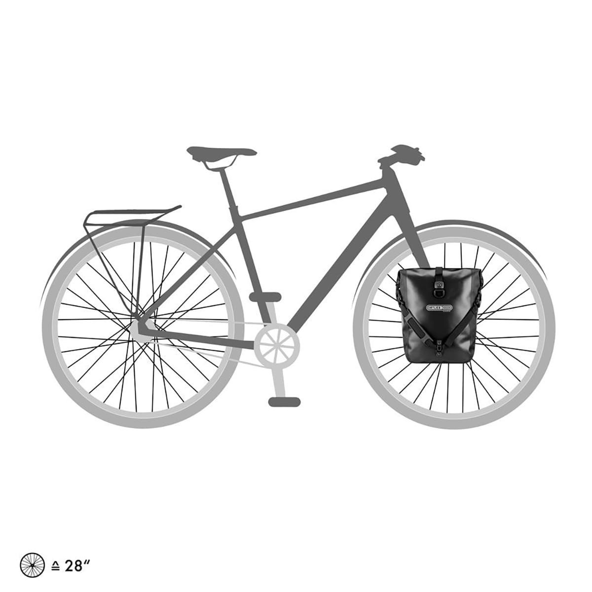 Par de malas de viagem ORTLIEB SPORT ROLLER 25 L Preto
