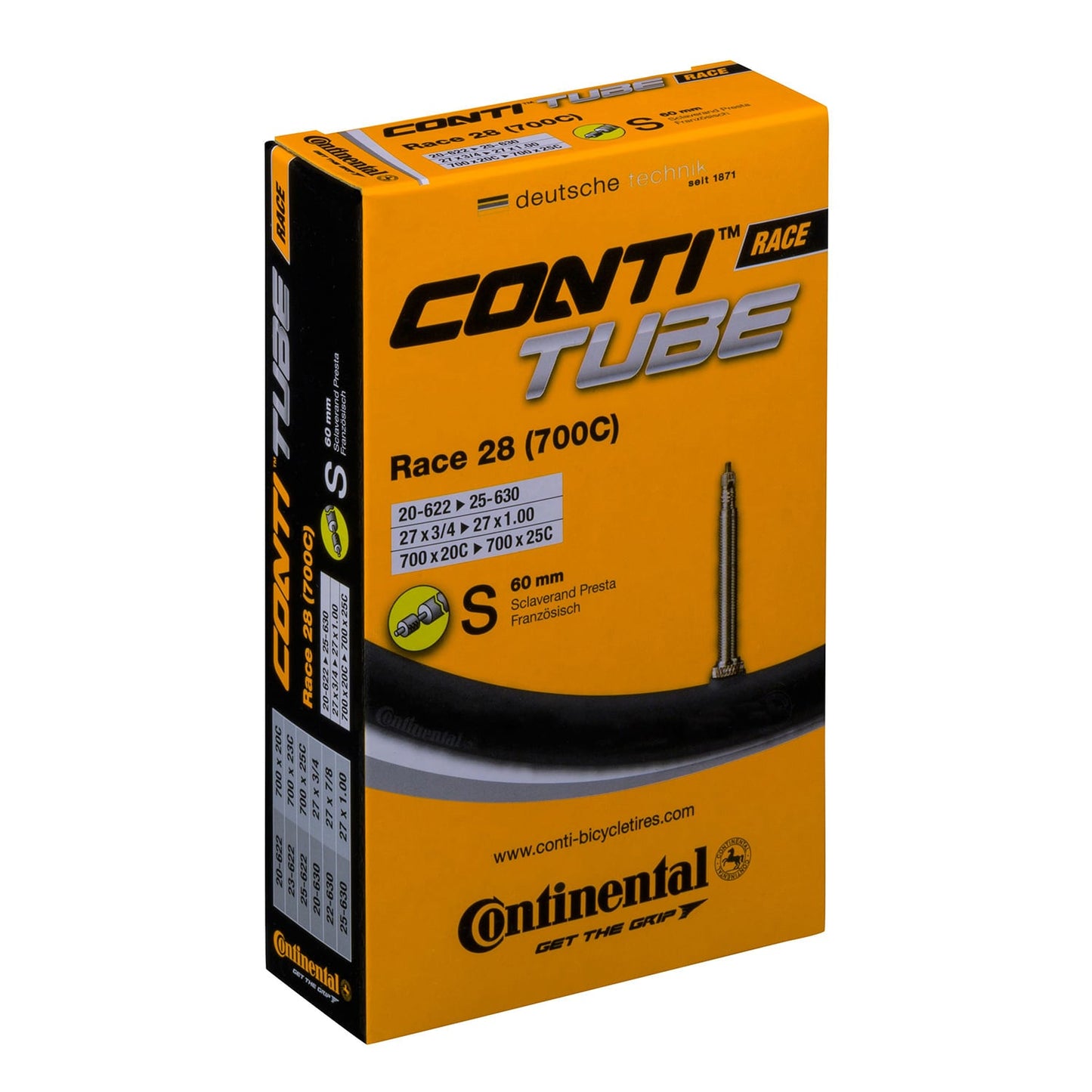 Tubo interior CONTINENTAL RACE 700x20/25c Presta