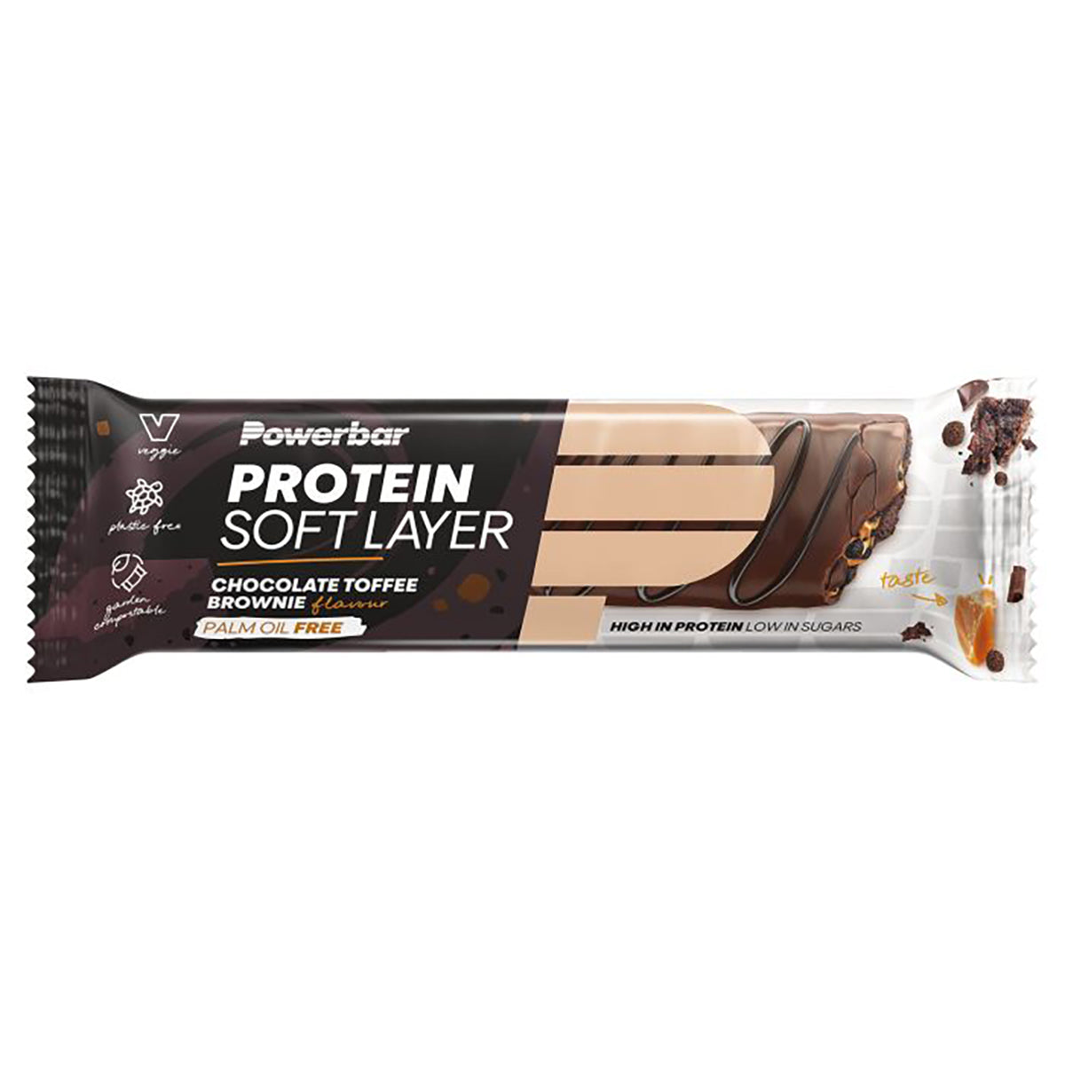 Barra de recuperação POWERBAR PROTEIN SOFT LAYER (40g) Brownie de chocolate