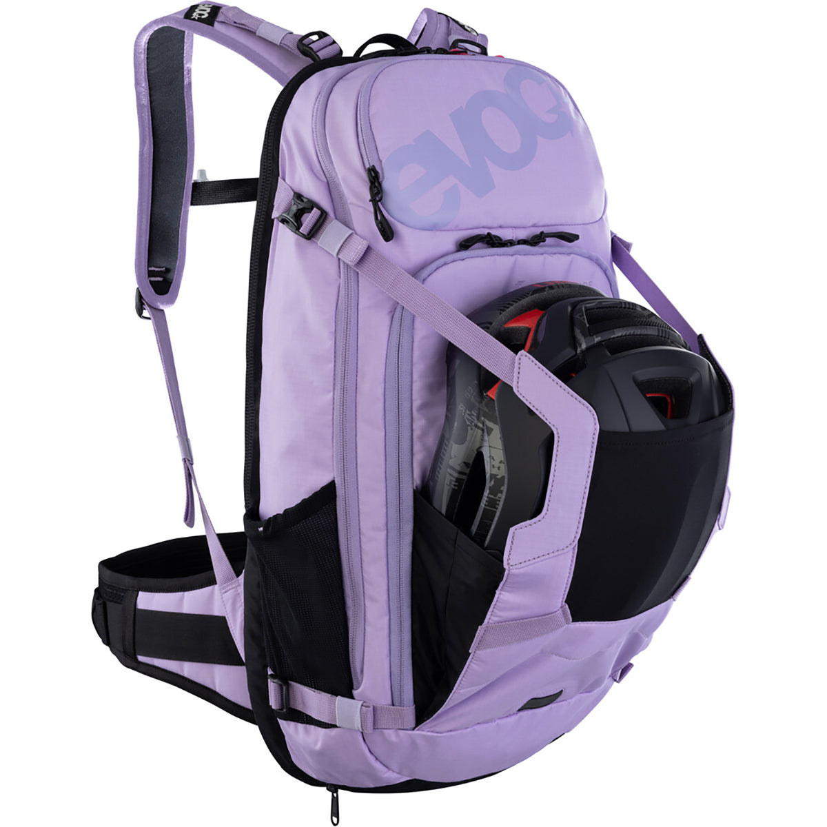 Mochila EVOC TRAIL E-RIDE 20 com proteção dorsal Rosa