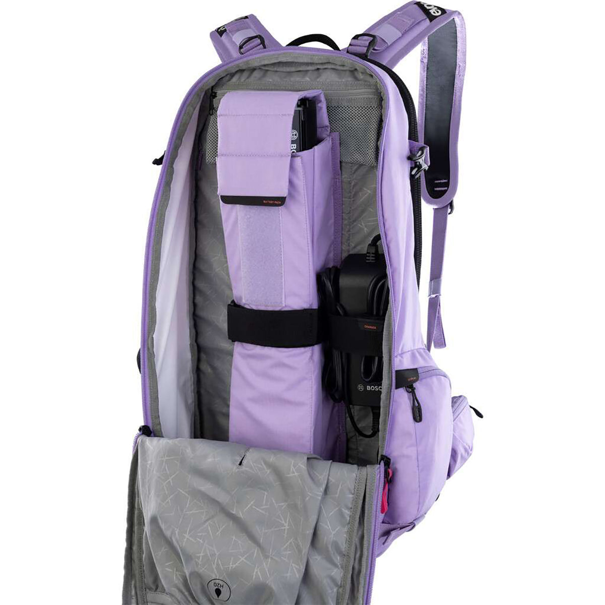 Mochila EVOC TRAIL E-RIDE 20 com proteção dorsal Rosa