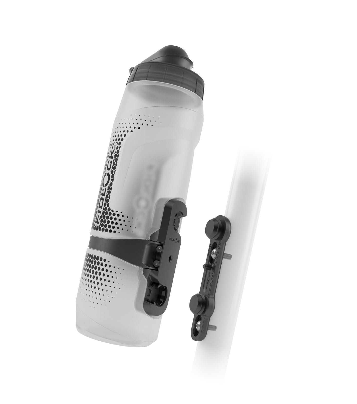 Kit garrafa e porta-garrafas FIDLOCK TWIST BIKE BASE 800 ml Transparente