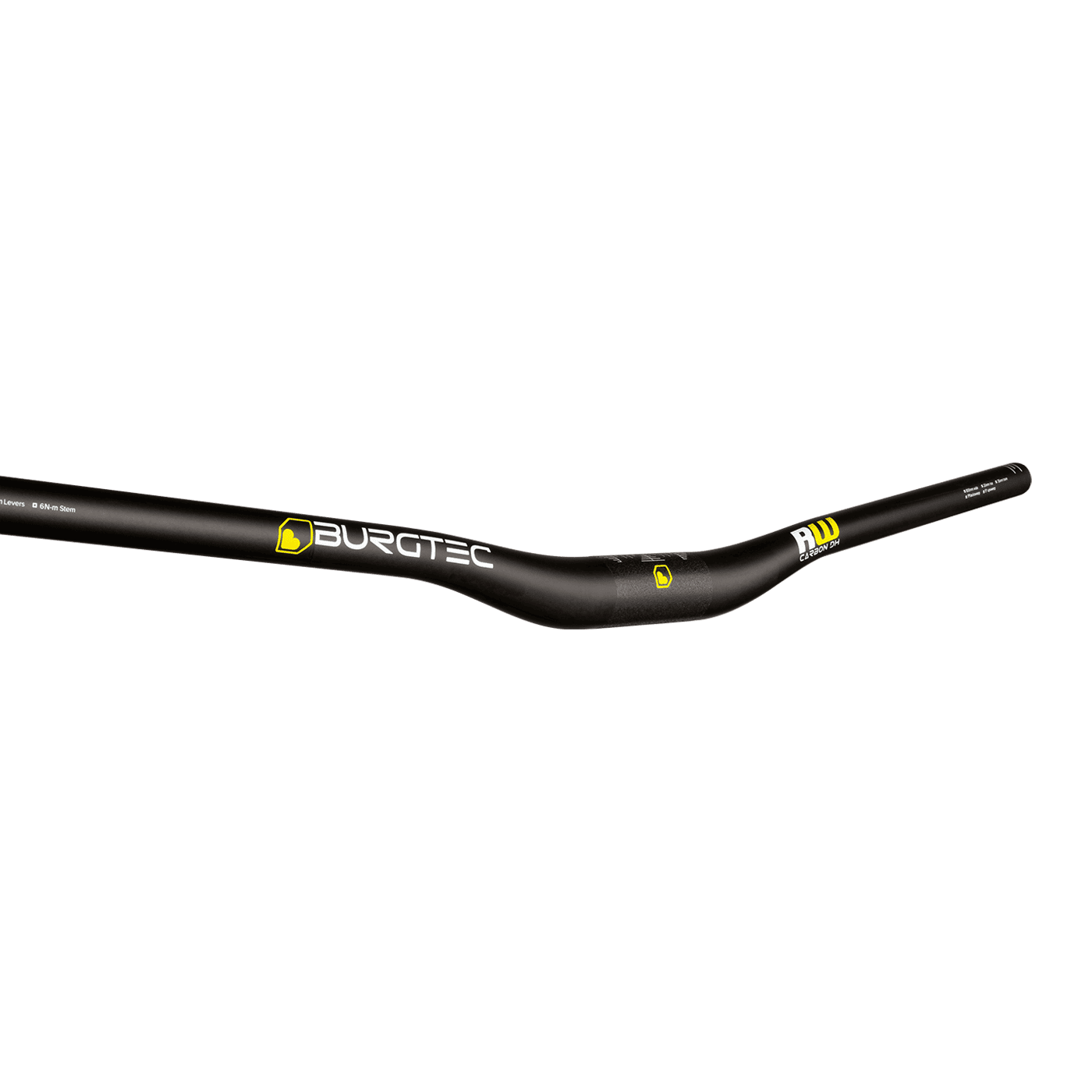 BURGTEC RIDE WIDE DH Rise 20mm 800mm Guiador em Carbono Preto
