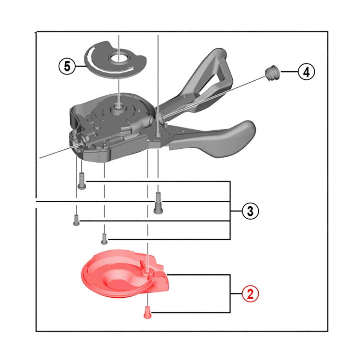 Tampa Inferior para Comando de Velocidade SHIMANO SLX SL-M6000 Direito #Y0CR98020
