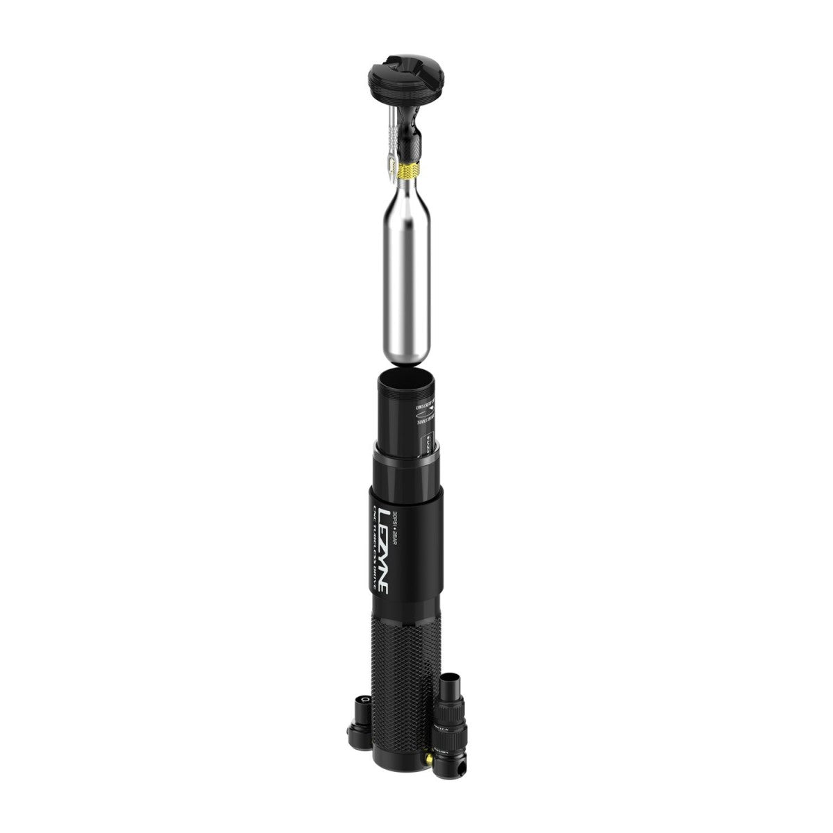 Bomba manual LEZYNE CNC TUBELESS DRIVE Preta
