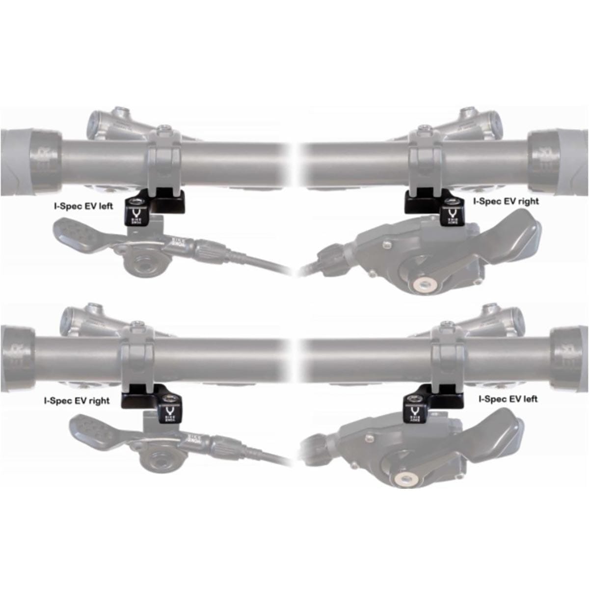 Adaptador de montagem de acionamento à direita para BIKE YOKE Triggy Shimano i-Spec EV #BY-SPECEVR
