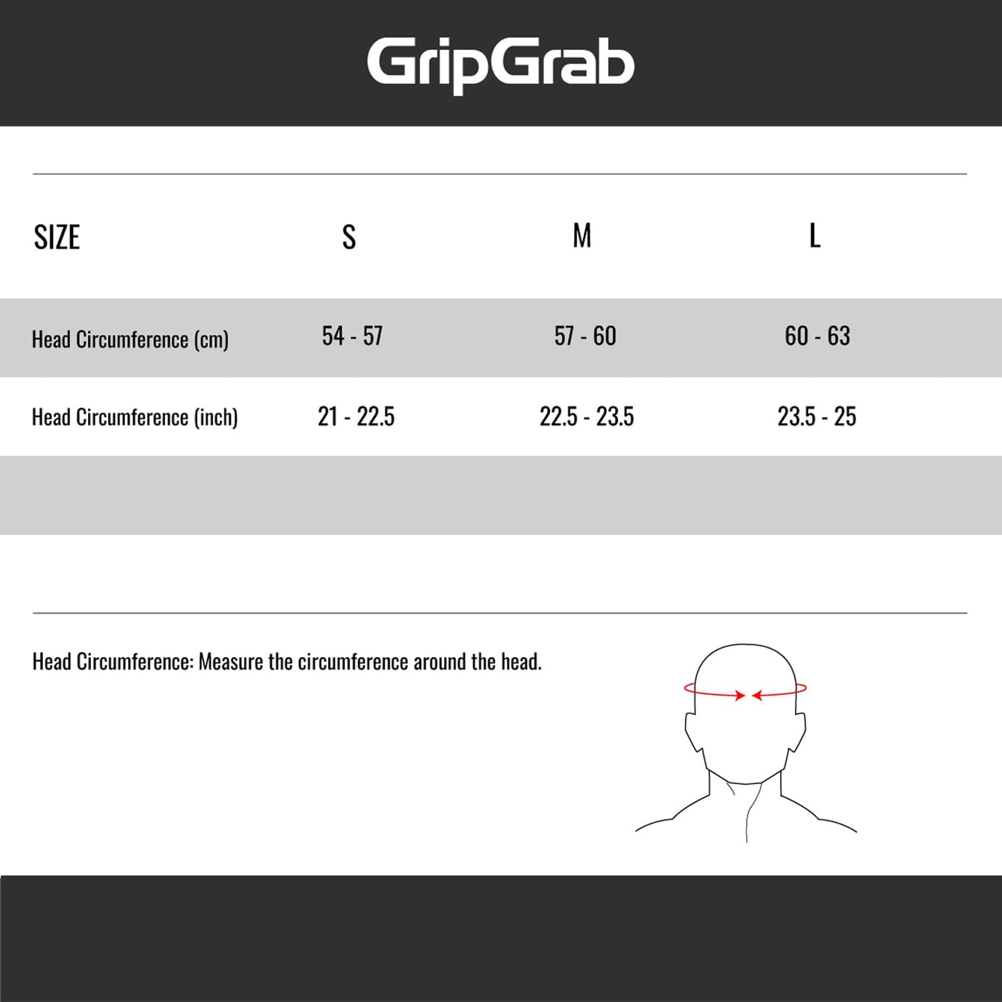 Boné de capacete GRIPGRAB THERMO Preto