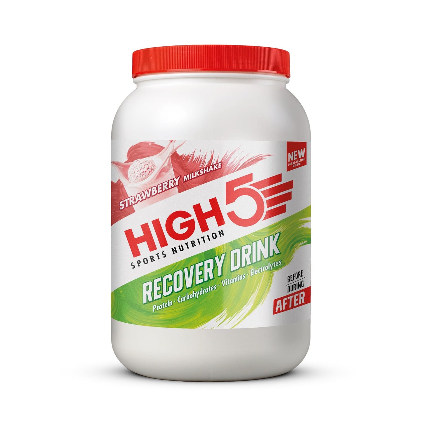 Bebida de recuperação HIGH5 RECOVERY DRINK (1,6 kg) Batido de framboesa