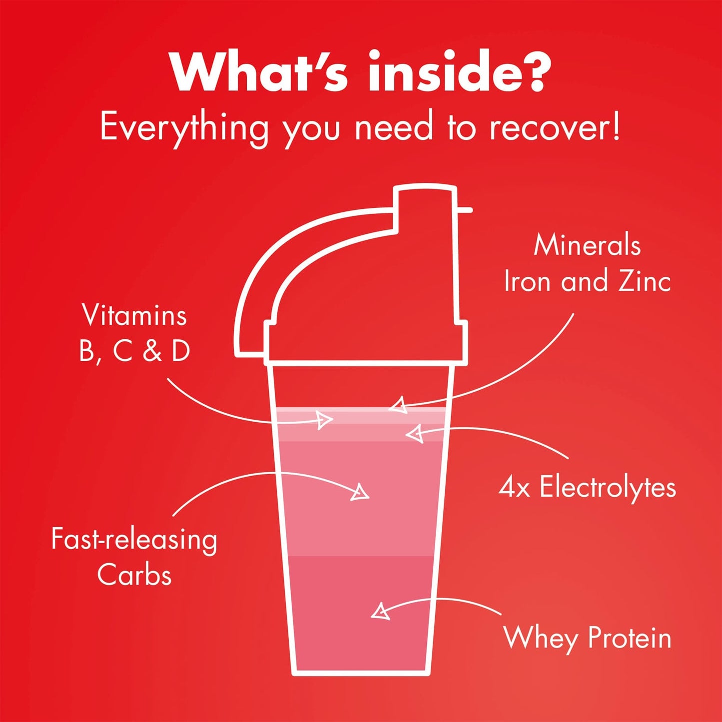 Bebida de recuperação HIGH5 RECOVERY DRINK (1,6 kg) Batido de framboesa