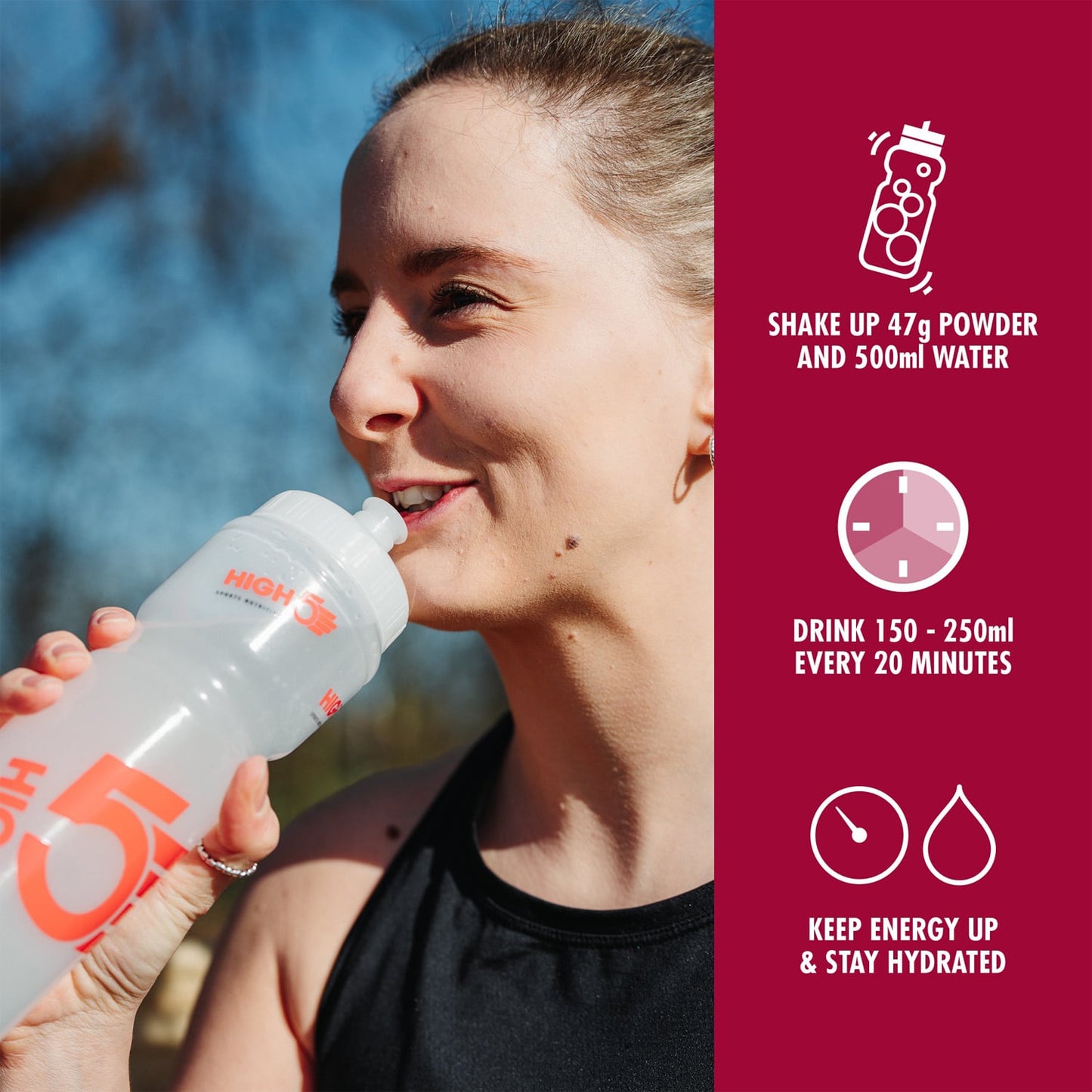 Bebida energética HIGH5 ENERGY DRINK (47g) Frutos vermelhos