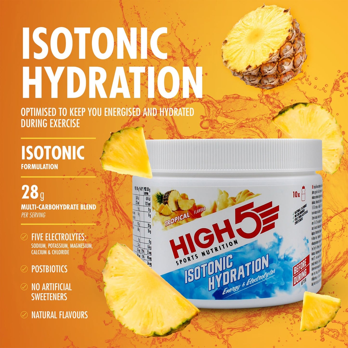 Bebida energética HIGH5 ISOTONIC (300g) Tropical