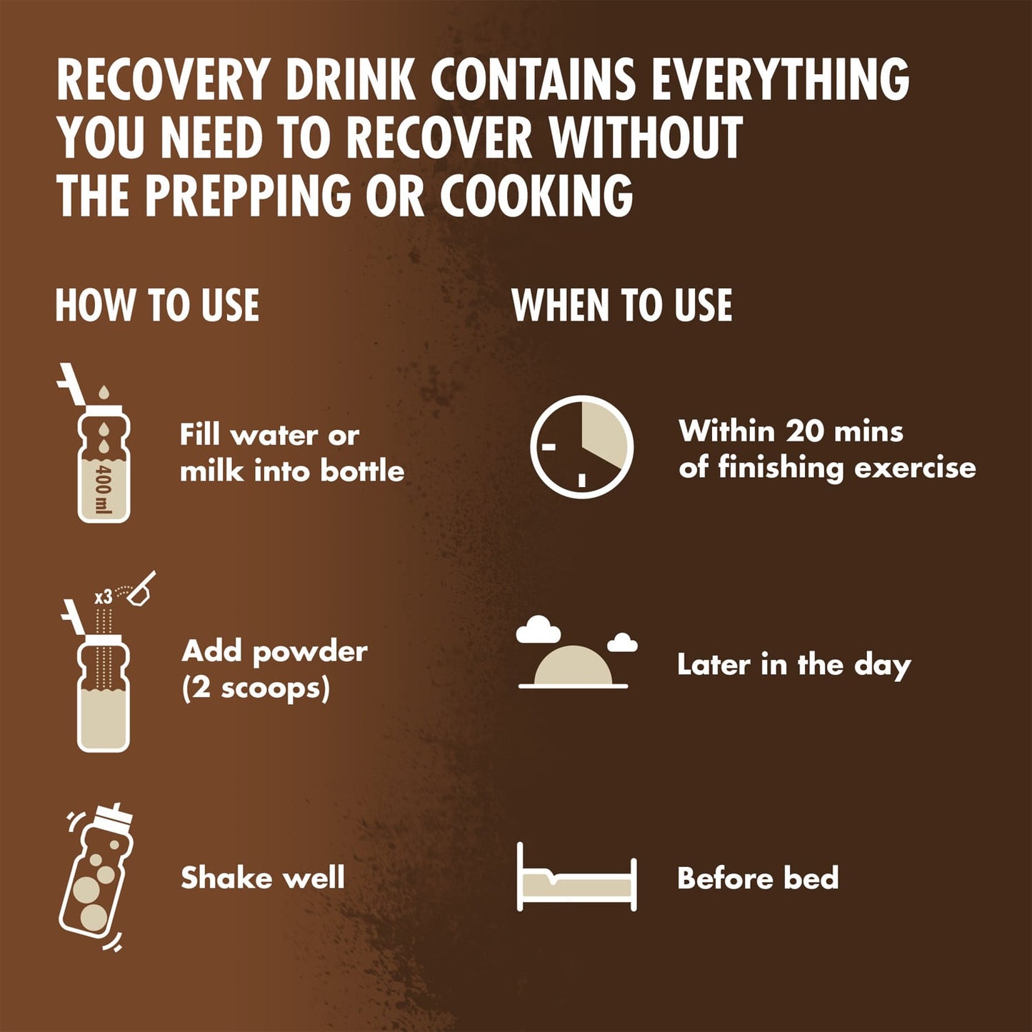 BEBIDA DE RECUPERAÇÃO À BASE DE PLANTAS HIGH5 (450g) Chocolate