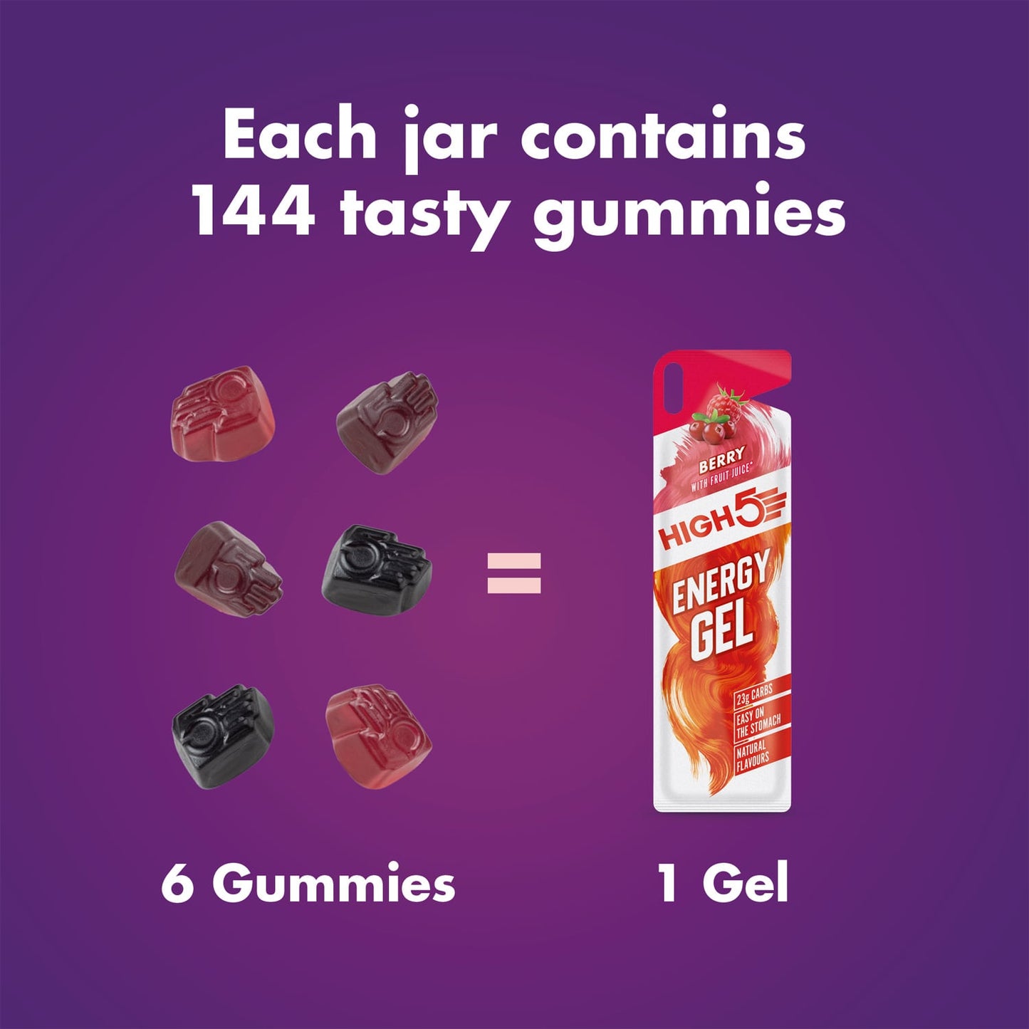 HIGH5 ENERGY GUMMIES (26g) Frutos vermelhos