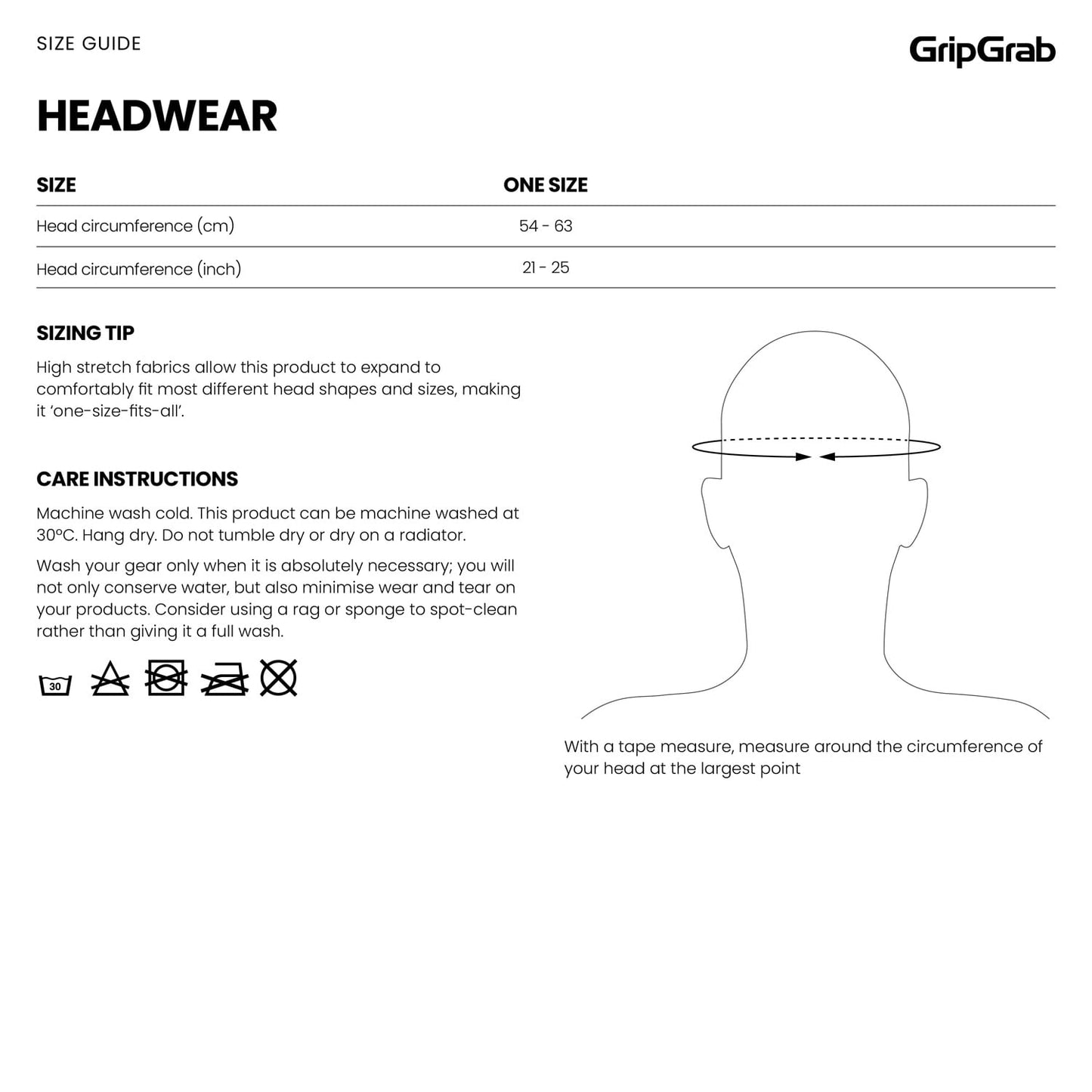 GRIPGRAB UPF 50+ Underhelmet Preto