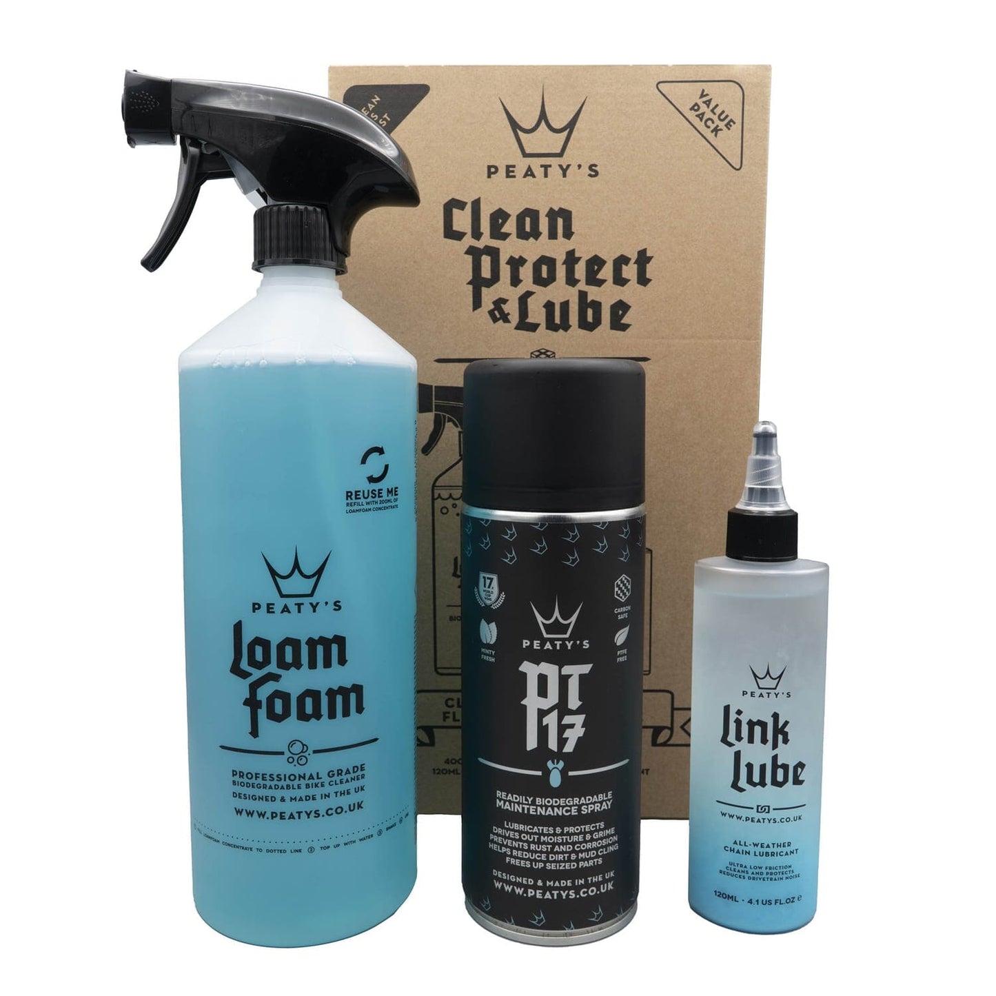 Kit de manutenção PEATY'S WASH PREVENT LUBRICATE STARTER PACK
