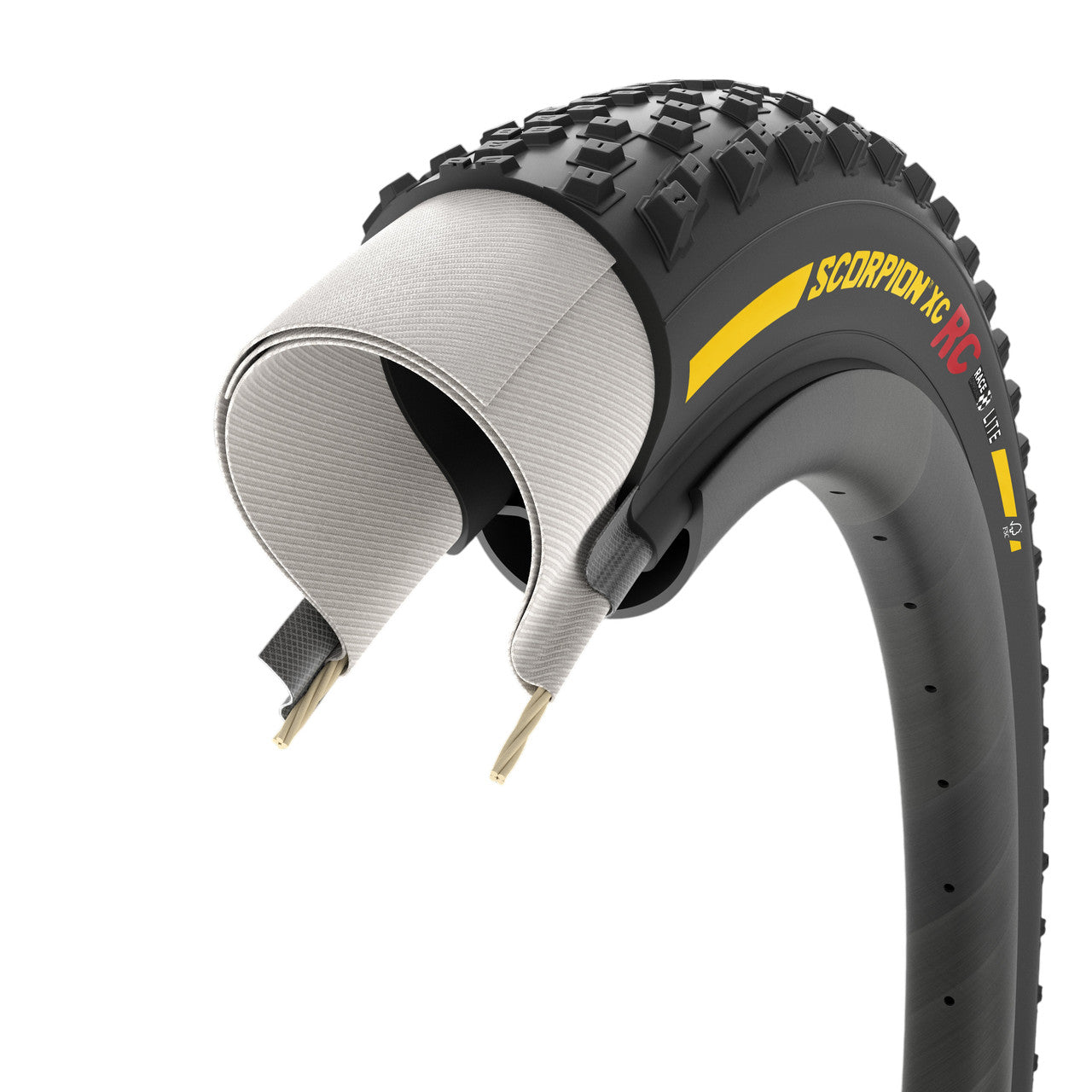 Pneu PIRELLI SCORPION RACE XC RC Lite 29x2.40 Tubeless Ready Soft Yellow Team Edition