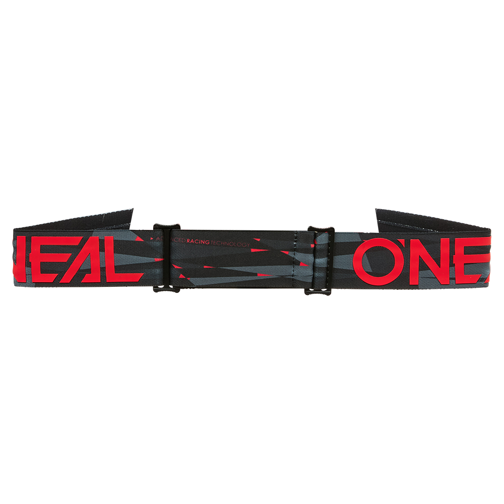 Máscara O'NEAL B-33 ICTUS Preto/Vermelho Ecrã cinzento