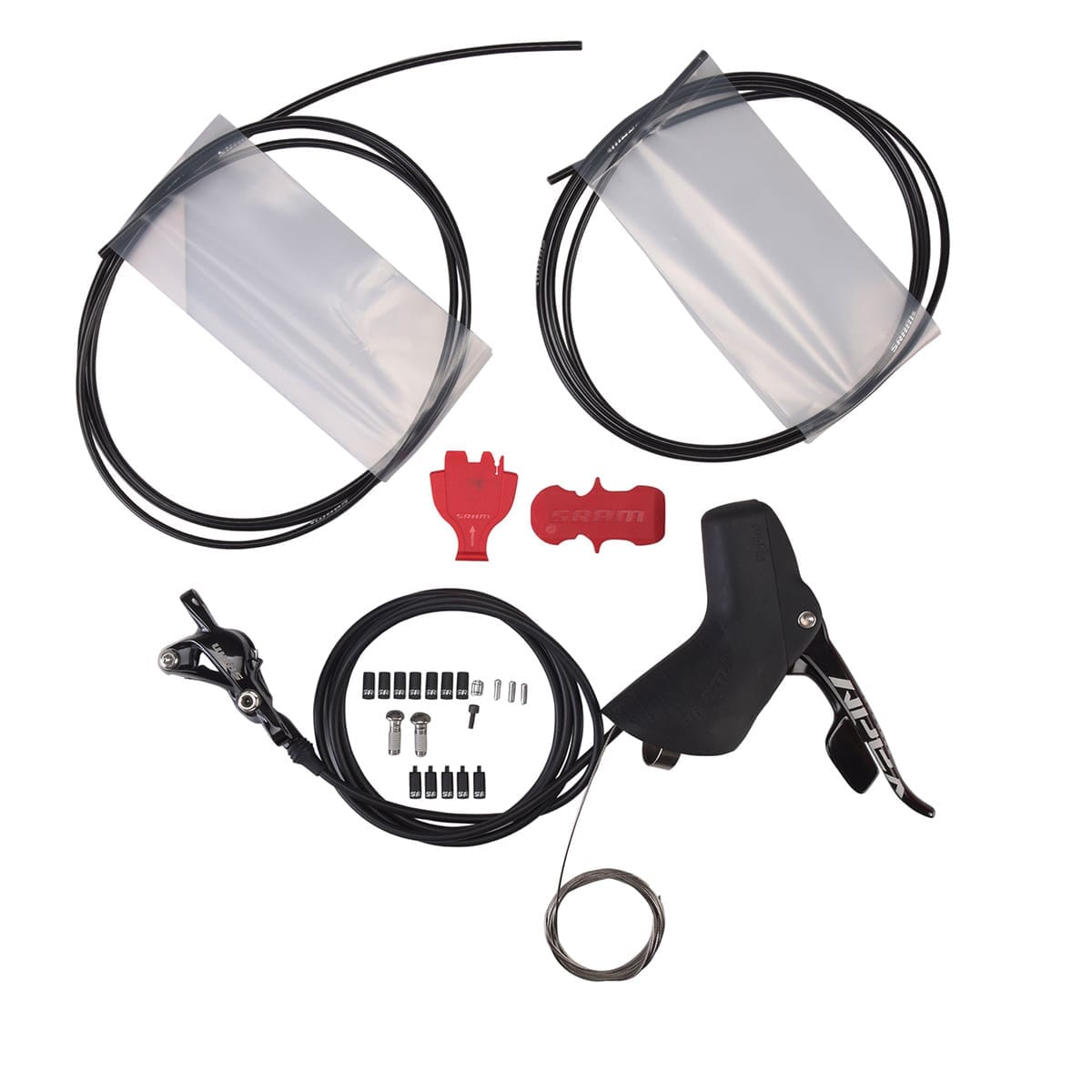 Par de manetes e pinças SRAM APEX HRD 1x11 Post Mount Discless