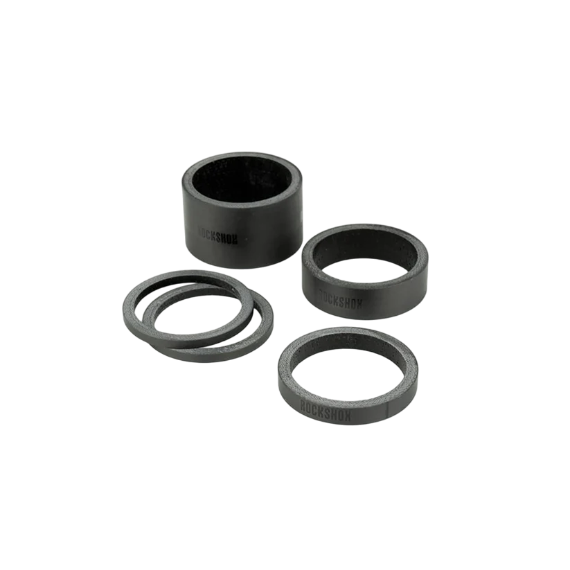 Kit de espaçadores de cabeça em carbono ROCKSHOX UD 1"1/8 Preto