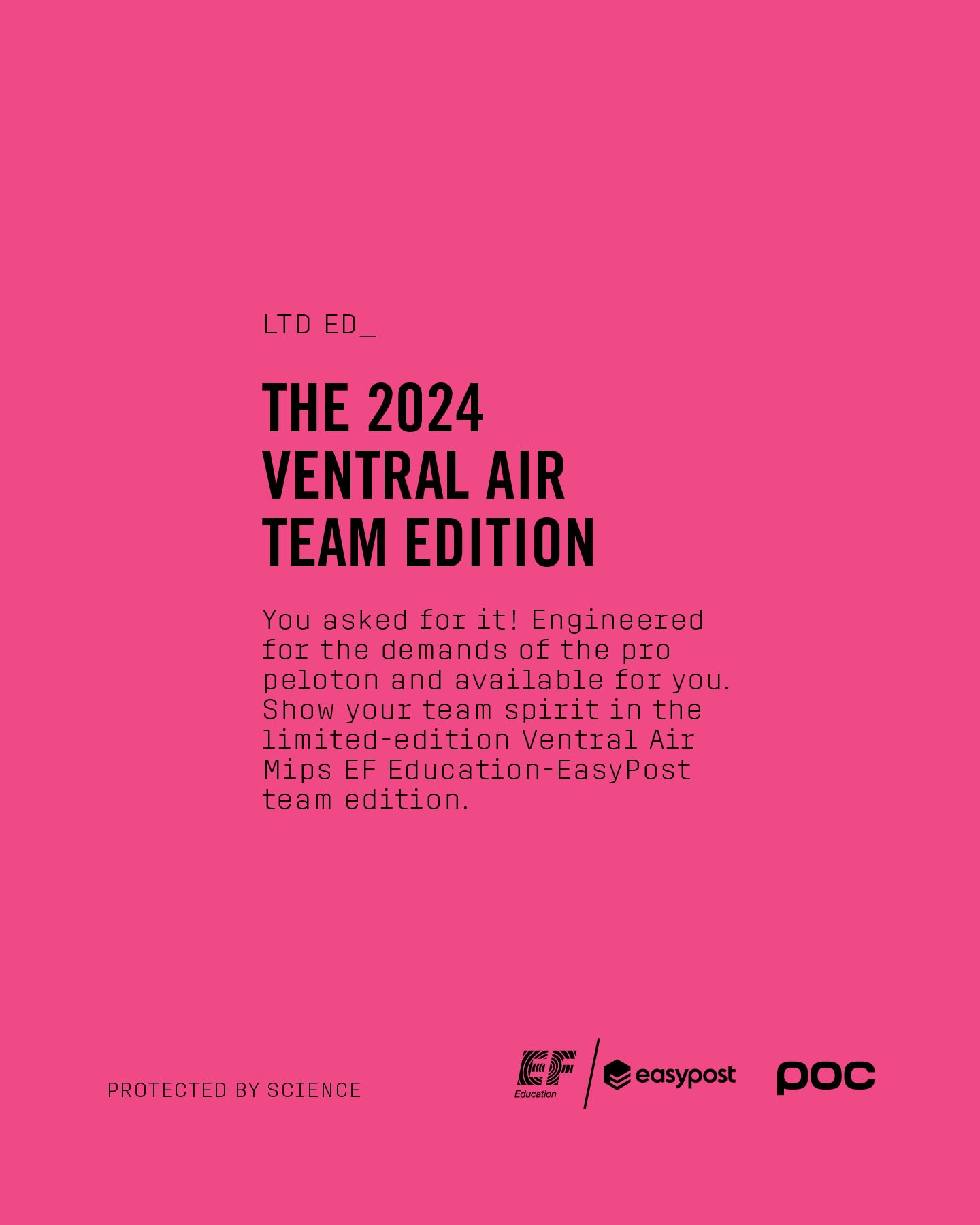 Capacete de estrada POC VENTRAL AIR MIPS EF Race team LIMITED Rosa 2024