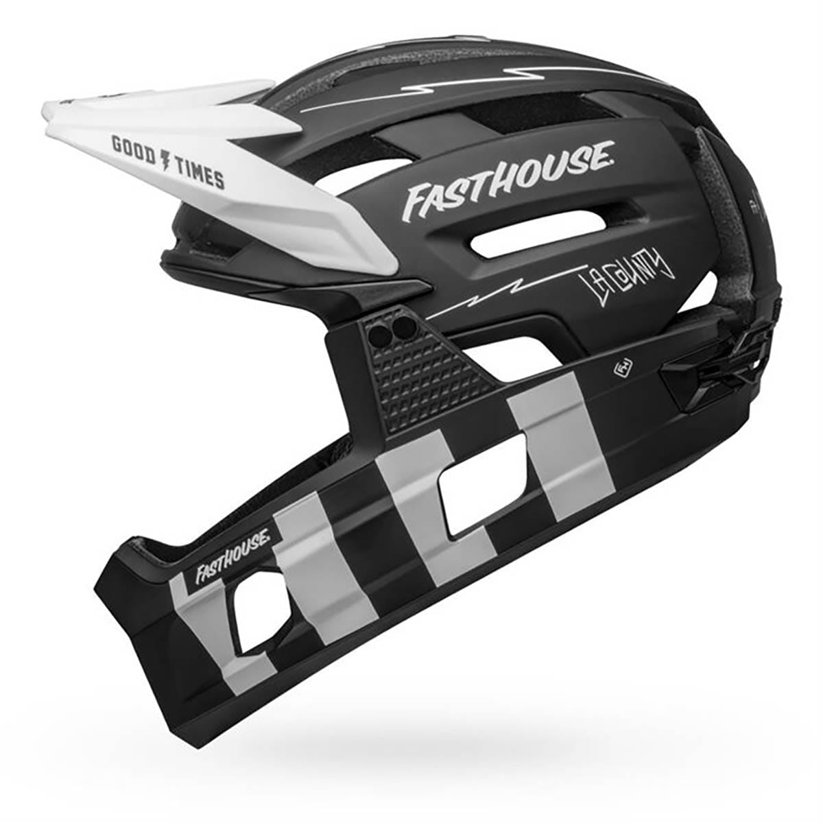Capacete de BTT BELL SUPER AIR R MIPS FAST HOUSE Preto/Branco