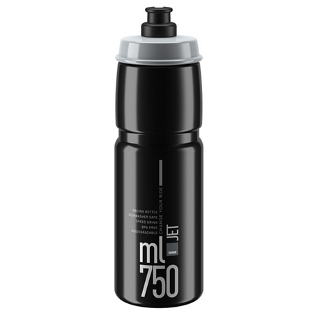 Garrafa ELITE JET Logotipo preto Cinzento