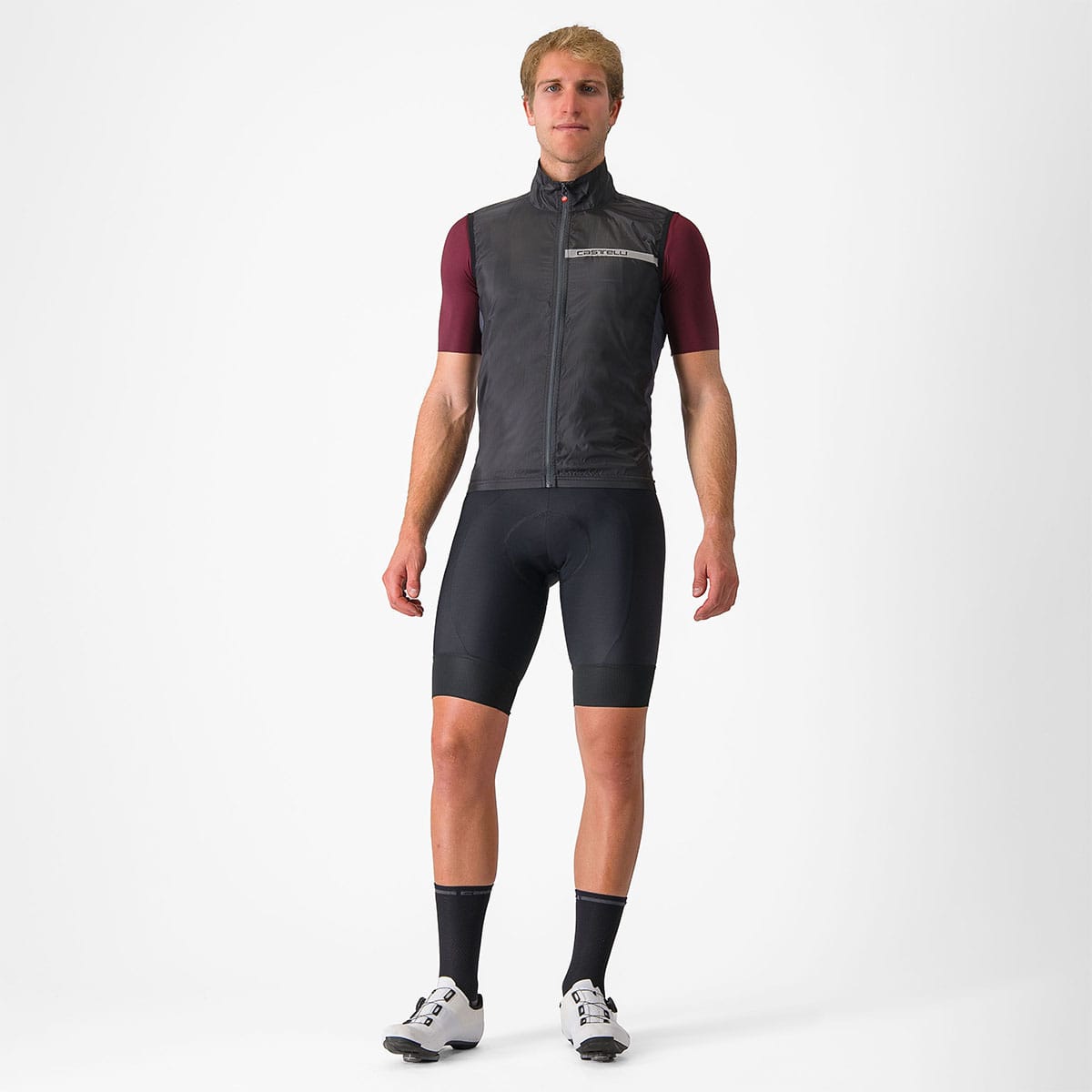Colete CASTELLI SQUADRA STRETCH Preto/Cinza