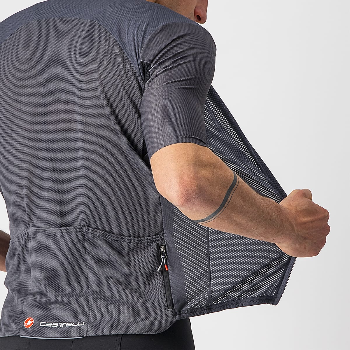 Camisola de manga curta CASTELLI ENDURANCE ELITE Cinzento