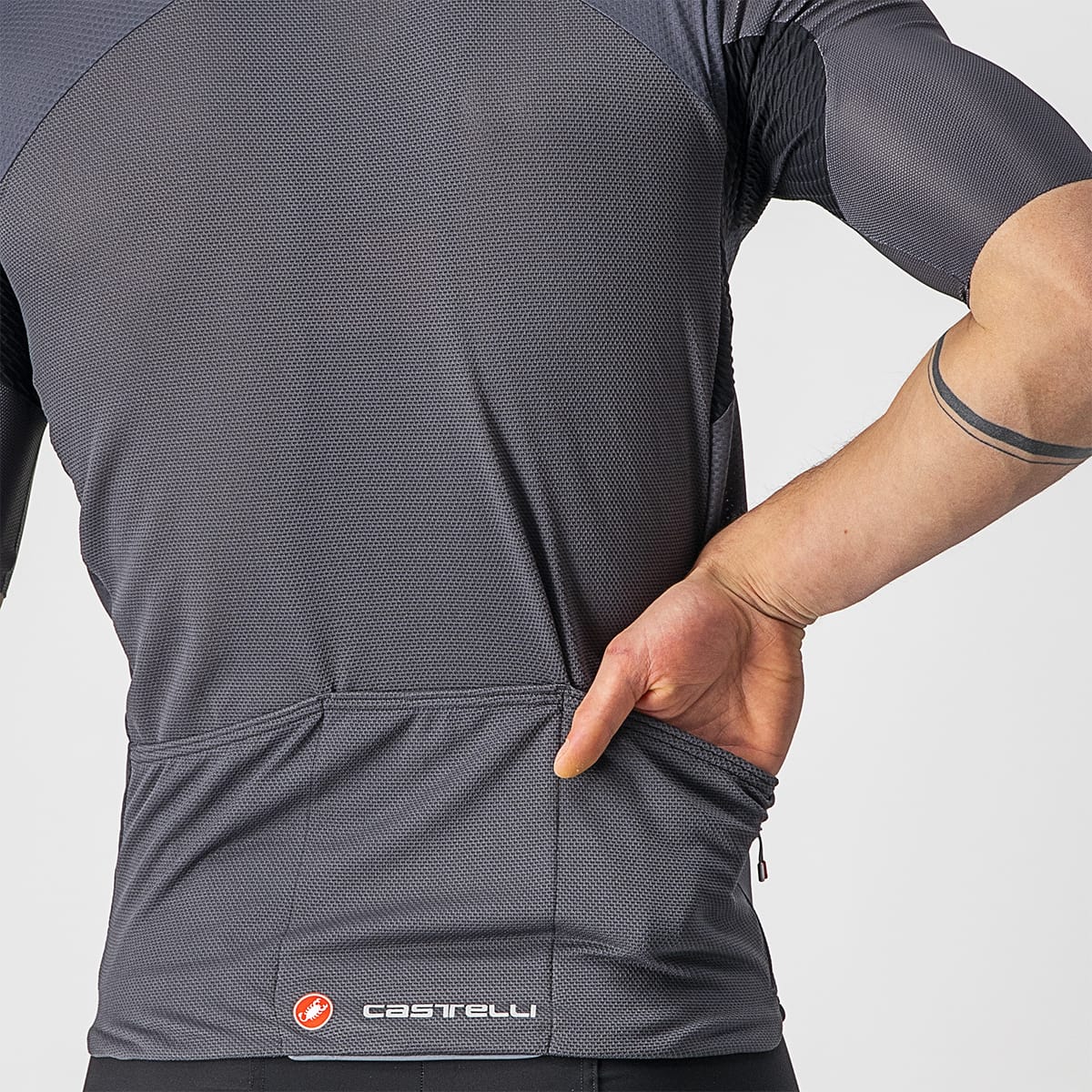 Camisola de manga curta CASTELLI ENDURANCE ELITE Cinzento