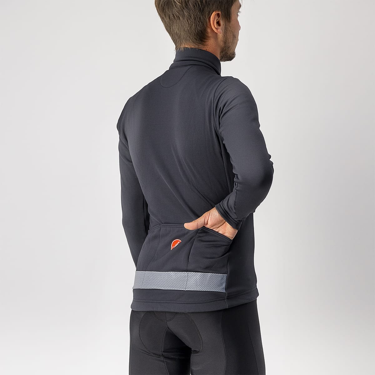 Camisola de manga comprida CASTELLI PURO 3 FZ Preto/Cinzento