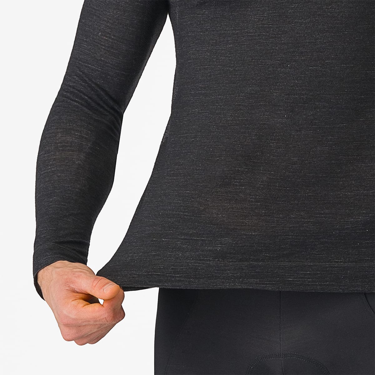 CASTELLI MERINO SEAMLESS Roupa interior de manga comprida Preto