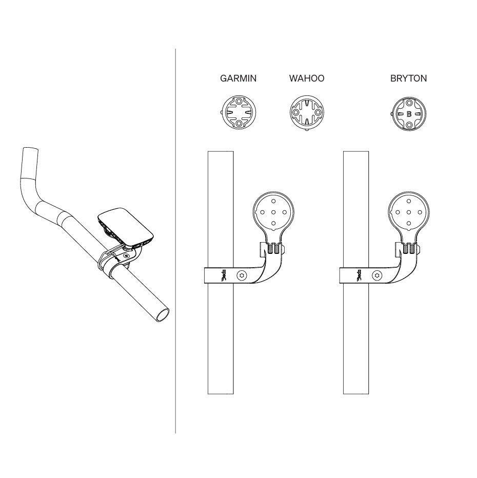 Suporte GPS DEDA PARAMOUNT para extensão de 24 mm