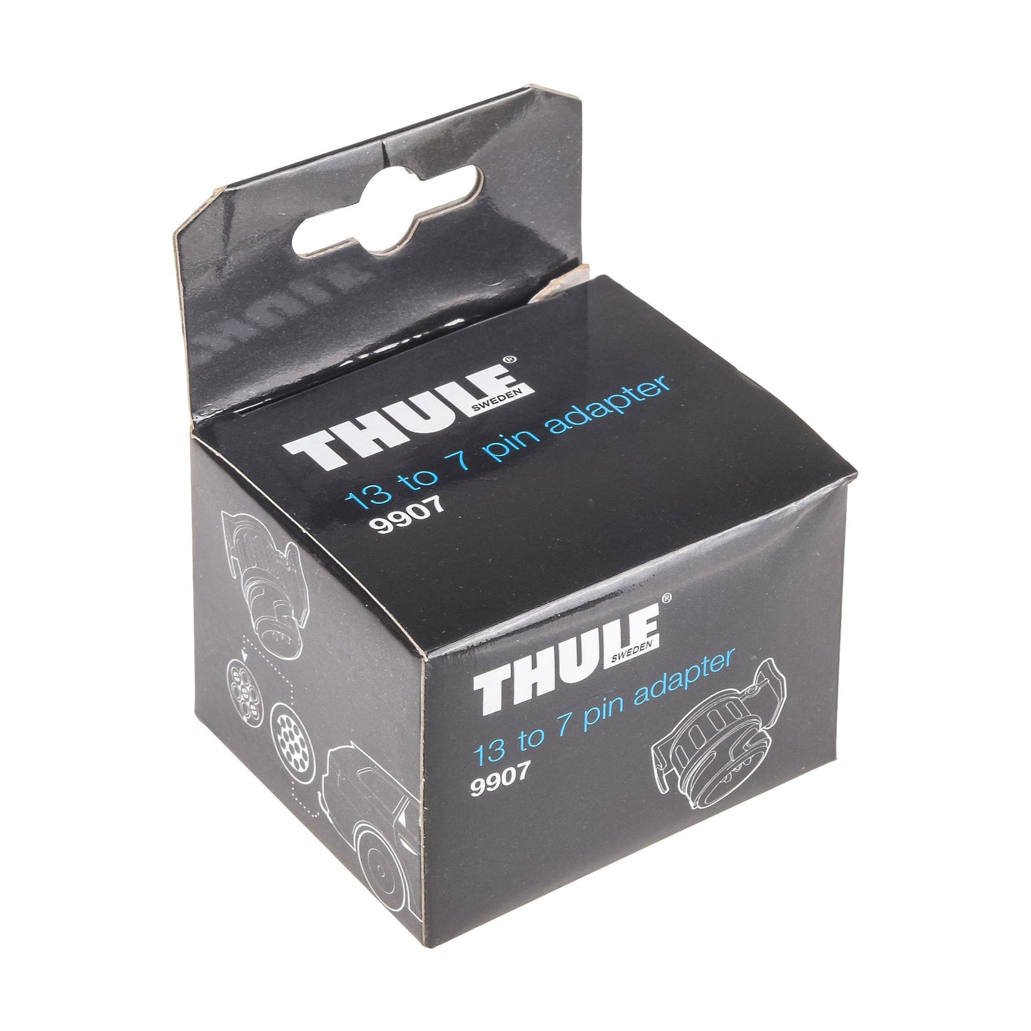 Adaptador de 13 pinos para 7 pinos para engate de bola THULE Preto