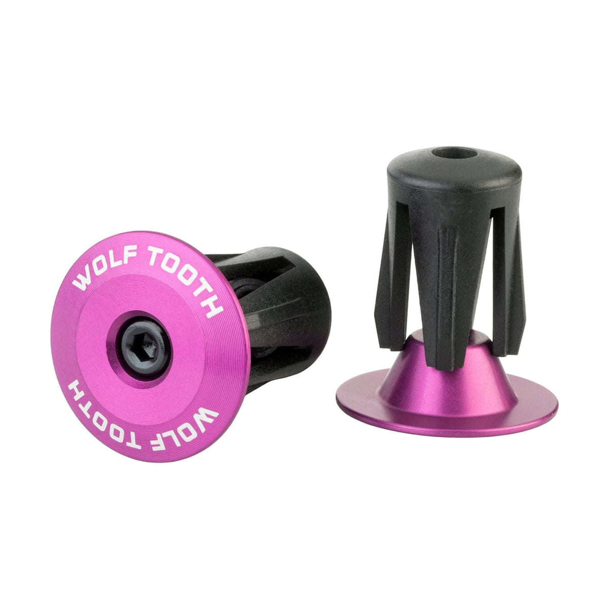 Par de Tampões de Guiador WOLF TOOTH Alumínio anodizado Violeta