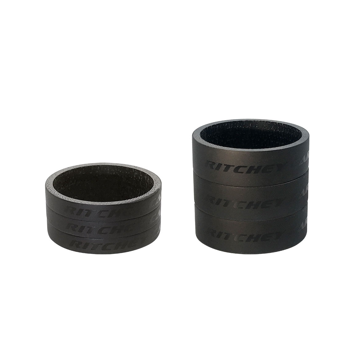 Conjunto de Espaçadores de Direção RITCHEY WCS CARBON 1"1/8 Carbono UD Mate 3x5mm + 3x10mm