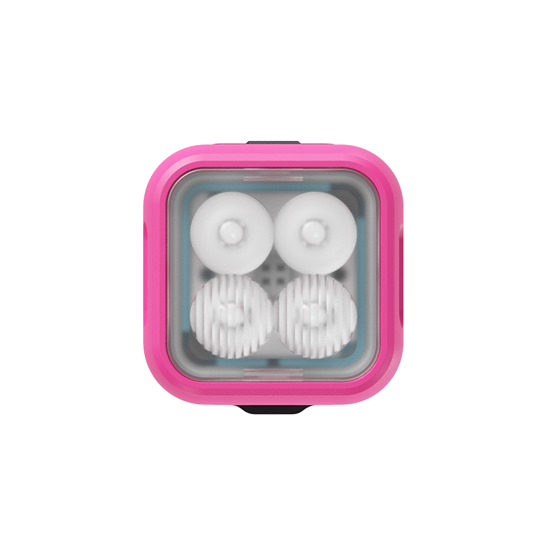 Luz frontal KNOG BLINDER PRO 900 cor-de-rosa - Edição limitada E.F. Pro Cycling