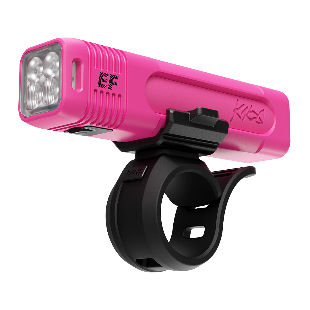 Luz frontal KNOG BLINDER PRO 900 cor-de-rosa - Edição limitada E.F. Pro Cycling