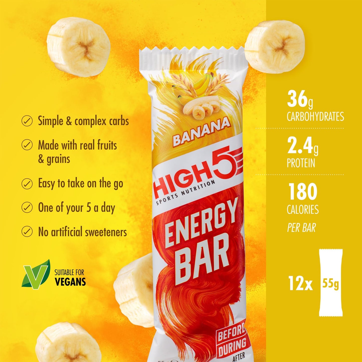 BARRA ENERGÉTICA HIGH5 (55g) Banana