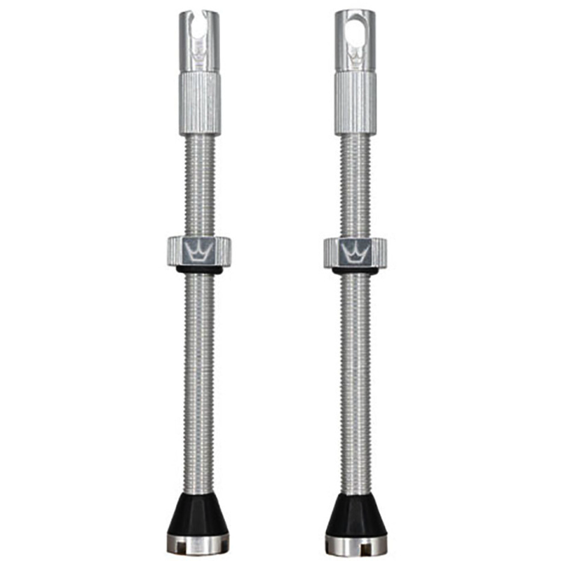 PEATY'S x Chris King MK2 Presta 80 mm Válvulas sem câmara de ar (x2) Prata