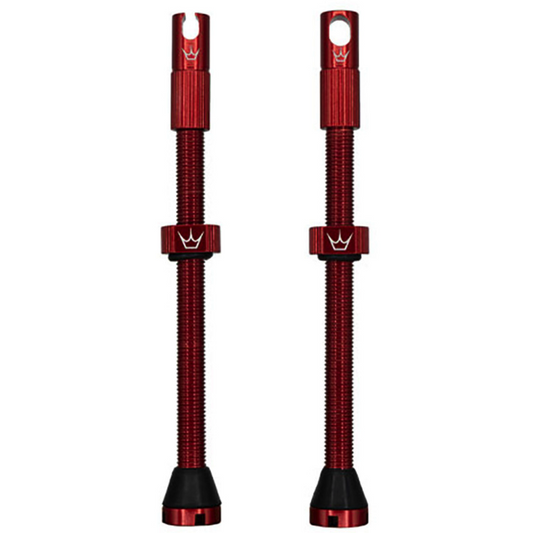 PEATY'S x Chris King MK2 Presta 80 mm Válvulas sem câmara de ar (x2) Vermelho