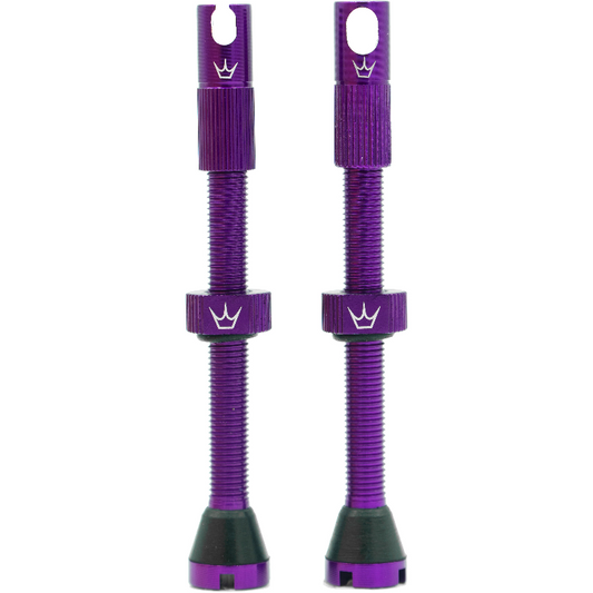 PEATY'S x Chris King MK2 Presta 80 mm Válvulas sem câmara de ar (x2) Violeta
