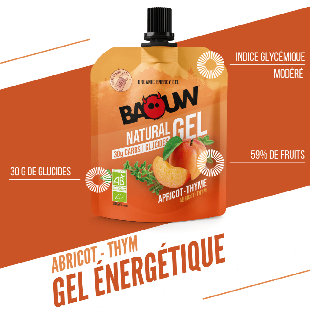 BAOUW Gel Energizante de Alperce e Tomilho Biológico (85g)