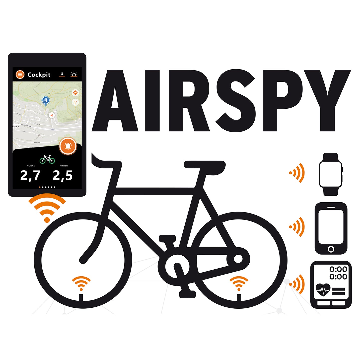 Controlador de pressão digital SKS GERMANY AIRSPY Presta (x2)